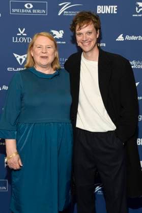 Hildegard Schroedter and Simon Steinhorst at the presentation of the German Acting Award 2025 at the Hotel Pullman Berlin Schweizerhof Berlin, 09 10 2025 Foto:xF.xKernx xFuturexImagex schauspielrpreis_5020