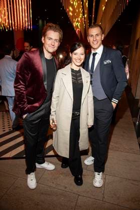 Johannes Heinrichs, Nadja Jo Klapper and Lukas Sauer at the presentation of the German Acting Award 2025 at the Hotel Pullman Berlin Schweizerhof Berlin, 09 10 2025 Foto:xF.xKernx xFuturexImagex schauspielrpreis_5179