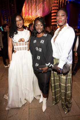 Victoire Laly, Karmela Shako and Dayan Kodua at the German Acting Award 2025 ceremony at the Hotel Pullman Berlin Schweizerhof Berlin, 09 10 2025 Foto:xF.xKernx xFuturexImagex schauspielrpreis_5193