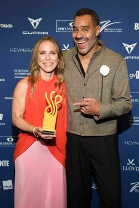 Anneke Kim Sarnau and Michael Klammer at the presentation of the German Acting Award 2025 at the Hotel Pullman Berlin Schweizerhof Berlin, 09 10 2025 Foto:xF.xKernx xFuturexImagex schauspielrpreis_5237
