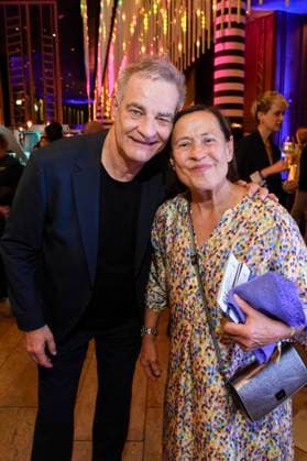 Heinrich Schafmeister with his wife Jutta Schafmeister at the presentation of the German Acting Award 2025 at the Hotel Pullman Berlin Schweizerhof Berlin, 09 10 2025 Foto:xF.xKernx xFuturexImagex schauspielrpreis_5329