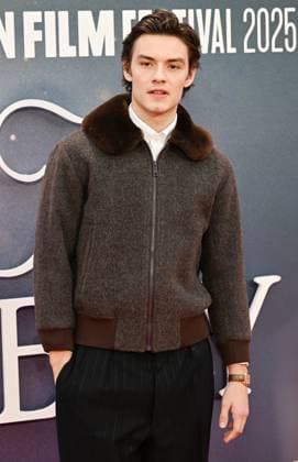 British actor Louis Partdridge attends the premiere of Jay Kelly at the 69th BFI London Film Festival in London, England on Friday, October 10, 2025.  LON20251010106 RUNExHELLESTAD