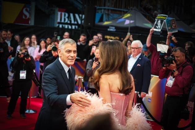 Jay Kelly UK premiere, BFI London Film Festival, Royal Festival Hall, London, 10 October 2025. George Clooney and Amal Clooney attends the BFI London Film Festival; the UK premiere of JAY KELLY on Friday 10 October 2025 at Royal Festival Hall, London. ., Credit:Julie Edwards Avalon  Copyright: xJuliexEdwardsx xAvalonx 1044592378