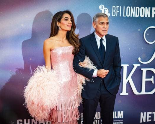 Jay Kelly UK premiere, BFI London Film Festival, Royal Festival Hall, London, 10 October 2025. George Clooney and Amal Clooney attends the BFI London Film Festival; the UK premiere of JAY KELLY on Friday 10 October 2025 at Royal Festival Hall, London. ., Credit:Julie Edwards Avalon  Copyright: xJuliexEdwardsx xAvalonx 1044592407