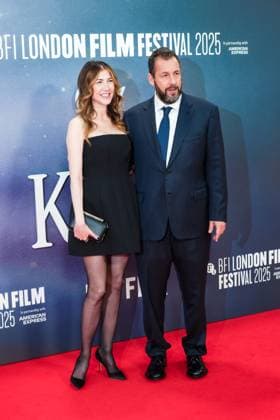Jay Kelly UK premiere, BFI London Film Festival, Royal Festival Hall, London, 10 October 2025. Jackie Sandler and Adam Sandler attends the BFI London Film Festival; the UK premiere of JAY KELLY on Friday 10 October 2025 at Royal Festival Hall, London. ., Credit:Julie Edwards Avalon  Copyright: xJuliexEdwardsx xAvalonx 1044592625