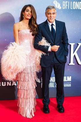 Jay Kelly UK premiere, BFI London Film Festival, Royal Festival Hall, London, 10 October 2025. George Clooney and Amal Clooney attends the BFI London Film Festival; the UK premiere of JAY KELLY on Friday 10 October 2025 at Royal Festival Hall, London. ., Credit:Julie Edwards Avalon  Copyright: xJuliexEdwardsx xAvalonx 1044592430