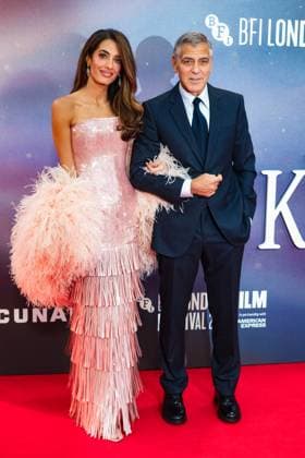 Jay Kelly UK premiere, BFI London Film Festival, Royal Festival Hall, London, 10 October 2025. George Clooney and Amal Clooney attends the BFI London Film Festival; the UK premiere of JAY KELLY on Friday 10 October 2025 at Royal Festival Hall, London. ., Credit:Julie Edwards Avalon  Copyright: xJuliexEdwardsx xAvalonx 1044592442