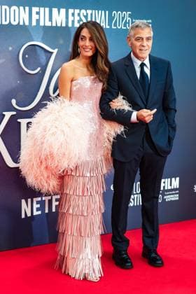 Jay Kelly UK premiere, BFI London Film Festival, Royal Festival Hall, London, 10 October 2025. George Clooney and Amal Clooney attends the BFI London Film Festival; the UK premiere of JAY KELLY on Friday 10 October 2025 at Royal Festival Hall, London. ., Credit:Julie Edwards Avalon  Copyright: xJuliexEdwardsx xAvalonx 1044592497