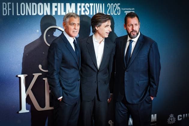 Jay Kelly UK premiere, BFI London Film Festival, Royal Festival Hall, London, 10 October 2025. George Clooney, Adam Sandler and Noah Baumbach attends the BFI London Film Festival; the UK premiere of JAY KELLY on Friday 10 October 2025 at Royal Festival Hall, London. ., Credit:Julie Edwards Avalon  Copyright: xJuliexEdwardsx xAvalonx 1044592764