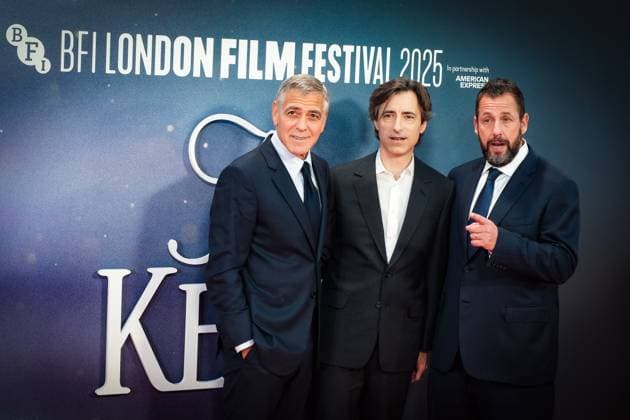 Jay Kelly UK premiere, BFI London Film Festival, Royal Festival Hall, London, 10 October 2025. George Clooney, Adam Sandler and Noah Baumbach attends the BFI London Film Festival; the UK premiere of JAY KELLY on Friday 10 October 2025 at Royal Festival Hall, London. ., Credit:Julie Edwards Avalon  Copyright: xJuliexEdwardsx xAvalonx 1044592777
