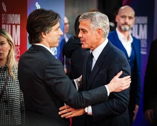 Jay Kelly UK premiere, BFI London Film Festival, Royal Festival Hall, London, 10 October 2025. George Clooney and Noah Baumbach attends the BFI London Film Festival; the UK premiere of JAY KELLY on Friday 10 October 2025 at Royal Festival Hall, London. ., Credit:Julie Edwards Avalon  Copyright: xJuliexEdwardsx xAvalonx 1044593228