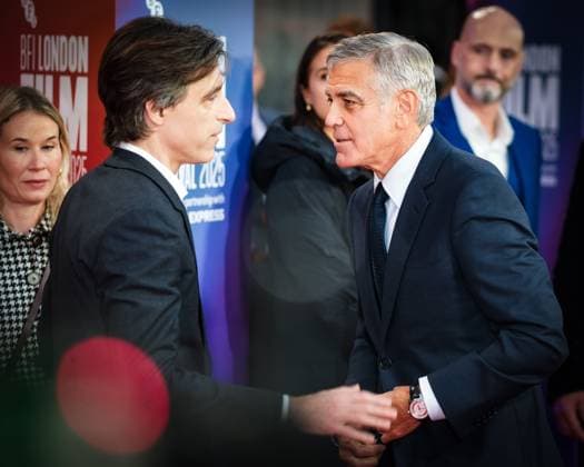 Jay Kelly UK premiere, BFI London Film Festival, Royal Festival Hall, London, 10 October 2025. George Clooney and Noah Baumbach attends the BFI London Film Festival; the UK premiere of JAY KELLY on Friday 10 October 2025 at Royal Festival Hall, London. ., Credit:Julie Edwards Avalon  Copyright: xJuliexEdwardsx xAvalonx 1044593246