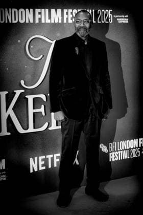Jay Kelly UK premiere, BFI London Film Festival, Royal Festival Hall, London, 10 October 2025. Sir Lenny Henry attends the BFI London Film Festival; the UK premiere of JAY KELLY on Friday 10 October 2025 at Royal Festival Hall, London. Editors Note: Image converted to monochrome., Credit:Julie Edwards Avalon  Copyright: xJuliexEdwardsx xAvalonx 1044592219