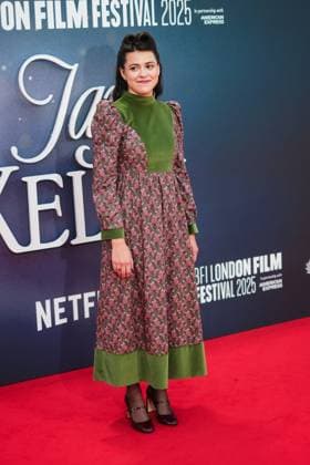 Jay Kelly UK premiere, BFI London Film Festival, Royal Festival Hall, London, 10 October 2025. Grace Edwards attends the BFI London Film Festival; the UK premiere of JAY KELLY on Friday 10 October 2025 at Royal Festival Hall, London. ., Credit:Julie Edwards Avalon  Copyright: xJuliexEdwardsx xAvalonx 1044592298