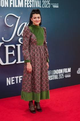 Jay Kelly UK premiere, BFI London Film Festival, Royal Festival Hall, London, 10 October 2025. Grace Edwards attends the BFI London Film Festival; the UK premiere of JAY KELLY on Friday 10 October 2025 at Royal Festival Hall, London. ., Credit:Julie Edwards Avalon  Copyright: xJuliexEdwardsx xAvalonx 1044592316