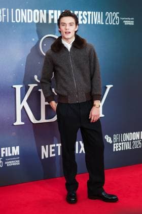 Jay Kelly UK premiere, BFI London Film Festival, Royal Festival Hall, London, 10 October 2025. Louis Partridge attends the BFI London Film Festival; the UK premiere of JAY KELLY on Friday 10 October 2025 at Royal Festival Hall, London. ., Credit:Julie Edwards Avalon  Copyright: xJuliexEdwardsx xAvalonx 1044592364