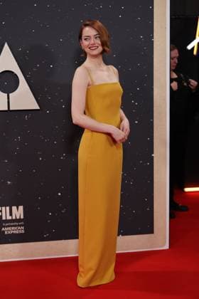 . 10 10 2025. London, United Kingdom. Emma Stone arriving at the Bugonia premiere at the London Film Festival.  xStephenxLockx xi-Imagesx IIM-26288-0009