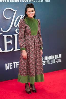 Grace Edwards at the premiere of the feature film Jay Kelly at the 69 BFI London Film Festival 2025 at the Royal Festival Hall London, 10 10 2025 Foto:xJ.xEdwardsx xFuturexImagex kelly_5015