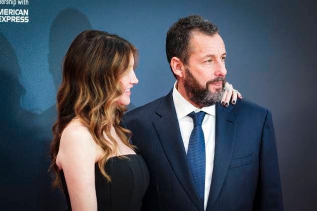 Jackie Sandler with husband Adam Sandler at the premiere of the feature film Jay Kelly at the 69 BFI London Film Festival 2025 at the Royal Festival Hall London, 10 10 2025 Foto:xJ.xEdwardsx xFuturexImagex kelly_5043