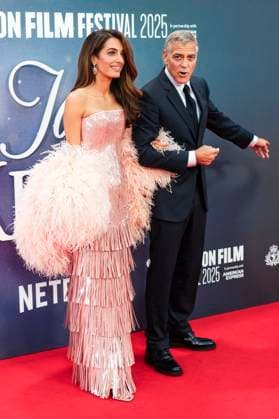 George Clooney with wife Amal Clooney at the premiere of the feature film Jay Kelly at the 69 BFI London Film Festival 2025 at the Royal Festival Hall London, 10 10 2025 Foto:xJ.xEdwardsx xFuturexImagex kelly_5064