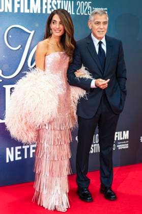George Clooney with wife Amal Clooney at the premiere of the feature film Jay Kelly at the 69 BFI London Film Festival 2025 at the Royal Festival Hall London, 10 10 2025 Foto:xJ.xEdwardsx xFuturexImagex kelly_5067