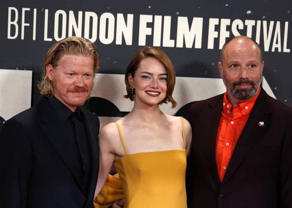UK premiere Bugonia Jesse Plemons, Emma Stone and Yorgos Lanthimos at the UK premiere of Bugonia at the 69th BFI London Film Festival at The Royal Festival Hall in London. London Royal Festival Hall UK Copyright: xFredxDuvalx