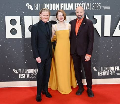 Screening of Bugonia at the Southbank Centre, Royal Festival Hall as part of the BFI London Film Festival Featuring: Emma Stone, Jesse Plemons and Yorgos Lantimos Where: London, United Kingdom When: 10 Oct 2025 Credit: Cover Images EDITORIAL USE ONLY. NOT FOR USE BY NEWSPAPERS BASED IN THE UK. Copyright: xx coverimg55168893