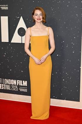 Celebrities attend the ˜Bugonia™ headline gala screening during The 69th BFI London Film Festival at The Royal Festival Hall, London Featuring: Emma Stone Where: London, United Kingdom When: 10 Oct 2025 Credit: Cover Images EDITORIAL USE ONLY. NOT FOR USE BY NEWSPAPERS BASED IN THE UK. Copyright: xx coverimg55169049
