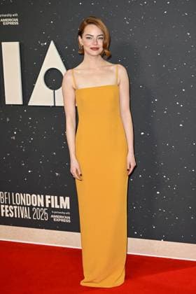 Celebrities attend the ˜Bugonia™ headline gala screening during The 69th BFI London Film Festival at The Royal Festival Hall, London Featuring: Emma Stone Where: London, United Kingdom When: 10 Oct 2025 Credit: Cover Images EDITORIAL USE ONLY. NOT FOR USE BY NEWSPAPERS BASED IN THE UK. Copyright: xx coverimg55169051