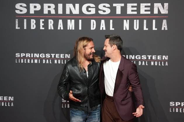 Marco Perego and Scott Cooper attend the Springsteen: Deliver Me From Nowhere photocall at Cinema Moderno in Rome (Italy), October 10, 2025. AntoniettaxBaldassarre
