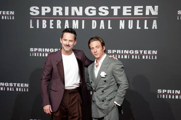 Jeremy Allen White and Scott Cooper attend the Springsteen: Deliver Me From Nowhere photocall at Cinema Moderno in Rome (Italy), October 10, 2025. AntoniettaxBaldassarre