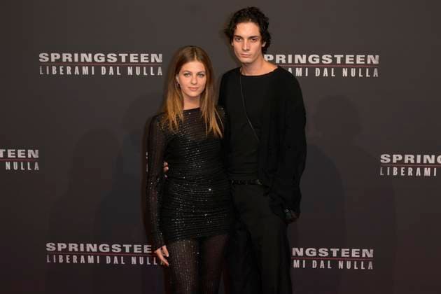 Springsteen Liberami dal nulla red carpet in Rome, Italy - 10 Oct 2025 Margherita Mazzucco (l) and boyfriend (r) attend the Springsteen Liberami dal Nulla movie red carpet at The Space Cinema Moderno. Rome Italy Copyright: xMarioxCartellix xSOPAxImagesx _DSC4265