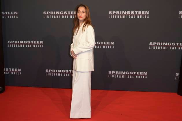 Springsteen Liberami dal nulla red carpet in Rome, Italy - 10 Oct 2025 Cristiana Dell Anna attends the Springsteen Liberami dal Nulla movie red carpet at The Space Cinema Moderno. Rome Italy Copyright: xMarioxCartellix xSOPAxImagesx _DSC4304