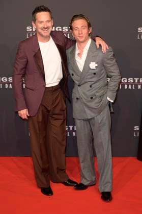 Springsteen Liberami dal nulla red carpet in Rome, Italy - 10 Oct 2025 Scott Cooper (l) and Jeremy Allen White (r) attend the Springsteen Liberami dal Nulla movie red carpet at The Space Cinema Moderno. Rome Italy Copyright: xMarioxCartellix xSOPAxImagesx _DSC4404