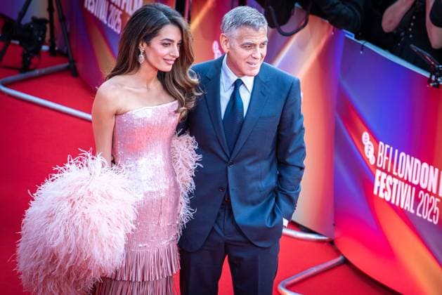 Jay Kelly Headline Gala - The 69th BFI London Film Festival in London - 10 Oct 2025 Amal Clooney and George Clooney attend the Headline Gala screening of Jay Kelly during the 69th BFI London Film Festival at The Royal Festival Hall. London United Kingdom Copyright: xLoredanaxSangiulianox xSOPAxImagesx LSangiuliano-4763