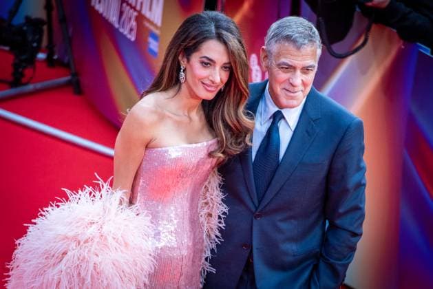 Jay Kelly Headline Gala - The 69th BFI London Film Festival in London - 10 Oct 2025 Amal Clooney and George Clooney attend the Headline Gala screening of Jay Kelly during the 69th BFI London Film Festival at The Royal Festival Hall. London United Kingdom Copyright: xLoredanaxSangiulianox xSOPAxImagesx LSangiuliano-4764