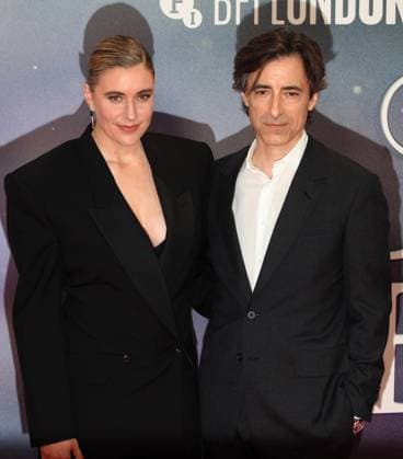 Jay Kelly premiere London, UK. Greta Gerwig, and Noah Baumbach at the Jay Kelly premiere. 69th BFI London Film Festival. Royal Festival Hall. 10th October 2025. LMK11-S101025-002 Steve Bealing Landmark Media 
