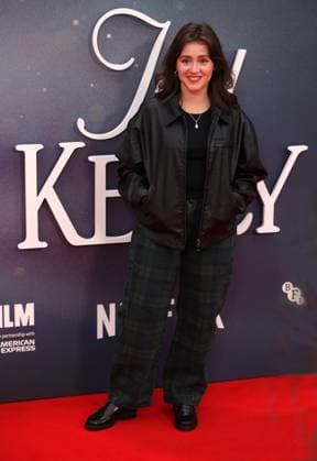 Jay Kelly premiere London, UK. Carly Sophia Davies at the Jay Kelly premiere. 69th BFI London Film Festival. Royal Festival Hall. 10th October 2025. LMK11-S101025-002 Steve Bealing Landmark Media 