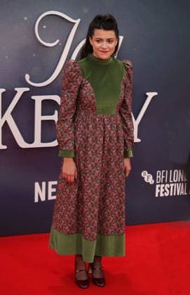 Jay Kelly premiere London, UK. Grace Edwards at the Jay Kelly premiere. 69th BFI London Film Festival. Royal Festival Hall. 10th October 2025. LMK11-S101025-002 Steve Bealing Landmark Media 