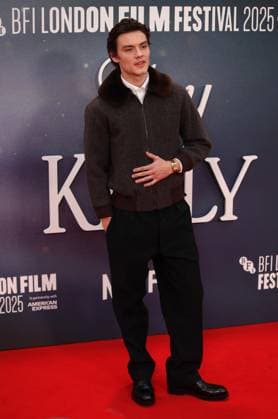 Jay Kelly premiere London, UK. Louis Partridge at the Jay Kelly premiere. 69th BFI London Film Festival. Royal Festival Hall. 10th October 2025. LMK11-S101025-002 Steve Bealing Landmark Media 