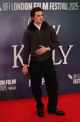 Jay Kelly premiere London, UK. Louis Partridge at the Jay Kelly premiere. 69th BFI London Film Festival. Royal Festival Hall. 10th October 2025. LMK11-S101025-002 Steve Bealing Landmark Media 