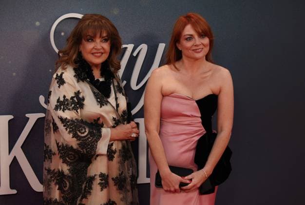 Jay Kelly premiere London, UK. Baria Alumuddin and Samantha Barry at the Jay Kelly premiere. 69th BFI London Film Festival. Royal Festival Hall. 10th October 2025. LMK11-S101025-002 Steve Bealing Landmark Media 