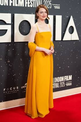 London BFI Bugonia Premiere Emma Stone attending the Bugonia Premiere as part of the BFI London Film Festival in London, England on October 10, 2025. Photo by Aurore Marechal ABACAPRESS.COM London  Copyright: xMarechalxAurore ABACAx