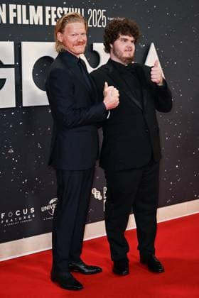 London BFI Bugonia Premiere Jesse Plemons and Aidan Delbis attending the Bugonia Premiere as part of the BFI London Film Festival in London, England on October 10, 2025. Photo by Aurore Marechal ABACAPRESS.COM London  Copyright: xMarechalxAurore ABACAx