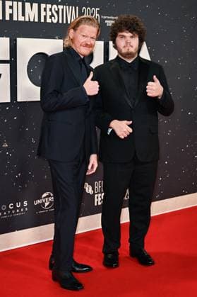 London BFI Bugonia Premiere Jesse Plemons and Aidan Delbis attending the Bugonia Premiere as part of the BFI London Film Festival in London, England on October 10, 2025. Photo by Aurore Marechal ABACAPRESS.COM London  Copyright: xMarechalxAurore ABACAx