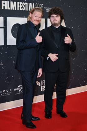 London BFI Bugonia Premiere Jesse Plemons and Aidan Delbis attending the Bugonia Premiere as part of the BFI London Film Festival in London, England on October 10, 2025. Photo by Aurore Marechal ABACAPRESS.COM London  Copyright: xMarechalxAurore ABACAx