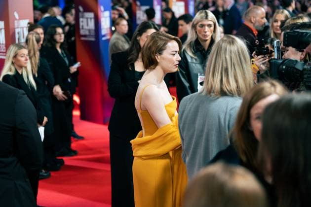 Bugonia Headline Gala - The 69th BFI London Film Festival Emma Stone attends the Bugonia Headline Gala at the 69th BFI London Film Festival at The Royal Festival Hall London United Kingdom Copyright: xLounisxTiarx xSOPAxImagesx _DSC0210