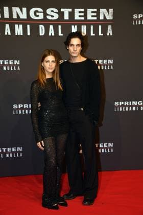 Rome, Cinema The Space Moderno Premiere of the film Springsteen Deliver Me From Nothingness , In the photo: Margherita Mazzucco and Ciro  Copyright: xVincenzoxLandix xipa-agency.netx xVincenzoxLandix IPA_Agency_IPA66413588