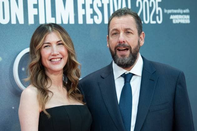 London BFI Jay Kelly Premiere Jackie Sandler and Adam Sandler attending the Jay Kelly Premiere as part of the BFI London Film Festival in London, England on October 10, 2025. Photo by Aurore Marechal ABACAPRESS.COM London  Copyright: xMarechalxAurore ABACAx