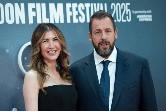 London BFI Jay Kelly Premiere Jackie Sandler and Adam Sandler attending the Jay Kelly Premiere as part of the BFI London Film Festival in London, England on October 10, 2025. Photo by Aurore Marechal ABACAPRESS.COM London  Copyright: xMarechalxAurore ABACAx